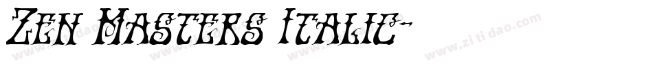 Zen Masters Italic字体转换